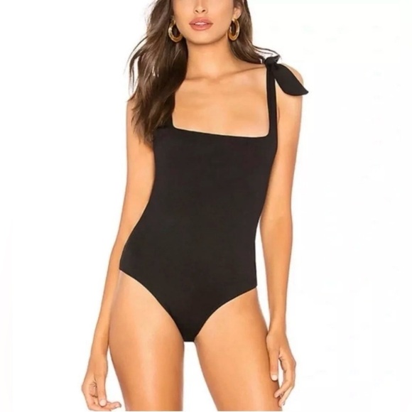 Free People Tops - Free People Intimately Square Neck Tie Shoulder Bodysuit